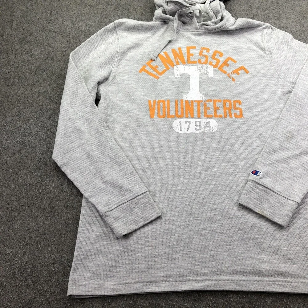 Tennessee Volunteers Hoodie Mens Large Gray NCAA Football Champion Sweatshirt